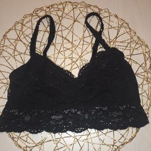 PINK black lace bra top